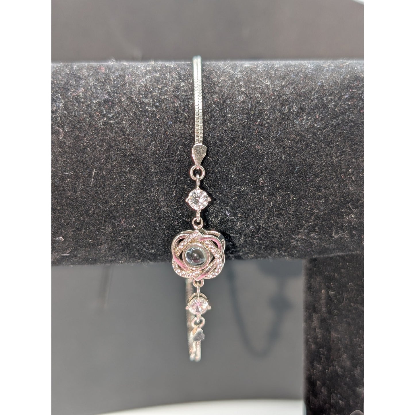 925 Sterling Silver 'I Love You' In 100 Languages Projection Bracelet