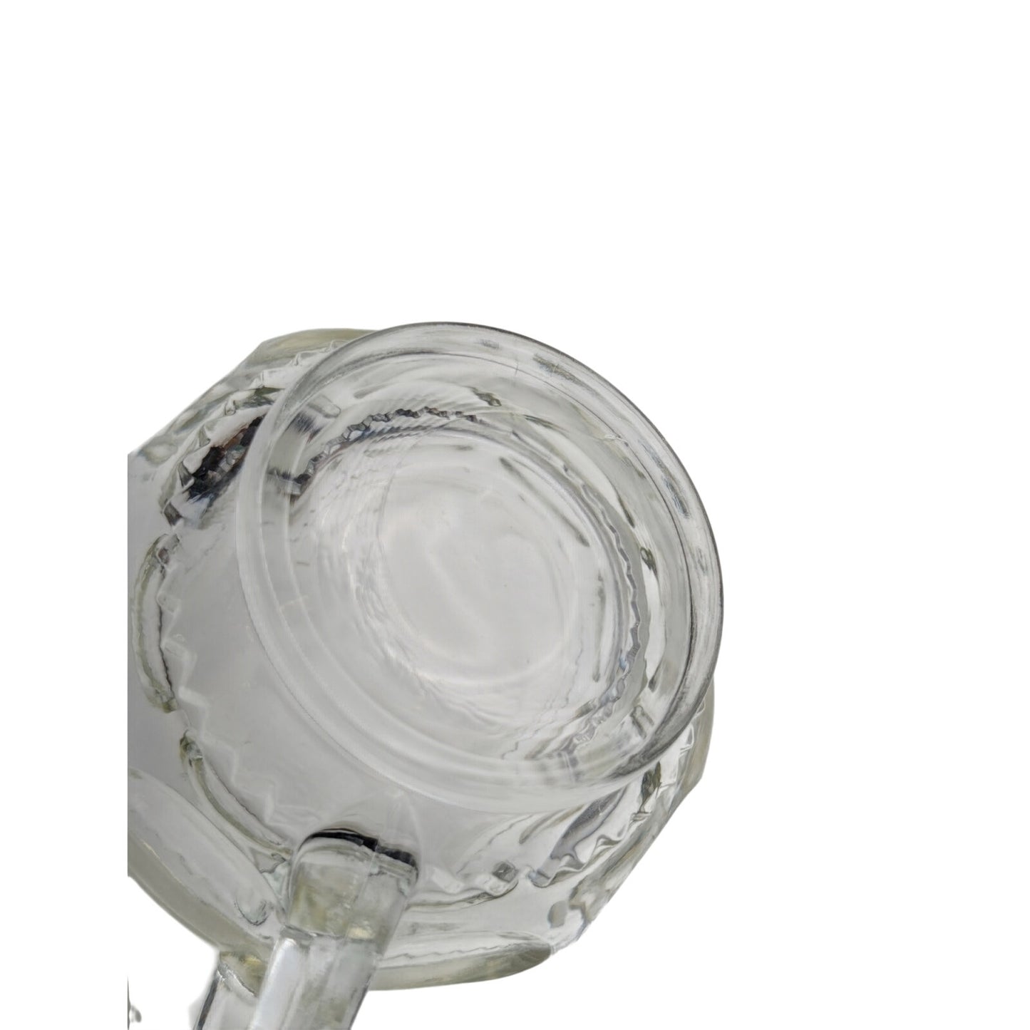 Vintage King's Crown Clear Small Glass Handled Creamer