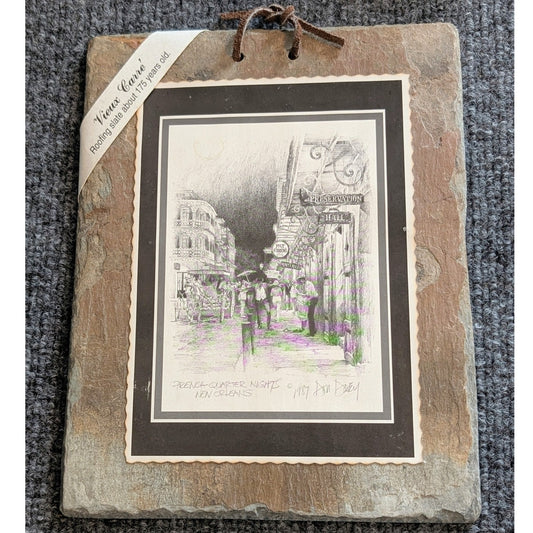 French Quarter New Orleans 175 Yr Old Roofing Slate Don Davey Signed 1987 Print