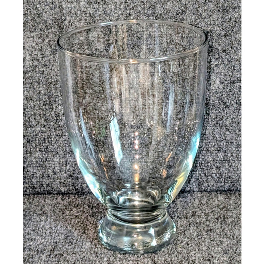 Clear Glass Heavy Base Wide Mouth Decorative Vase