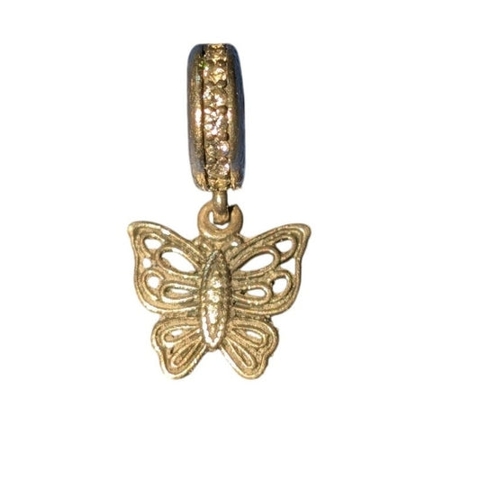 Pandora 925 Sterling Silver  "Love Takes Flight" Dangle Butterfly CZ Charm