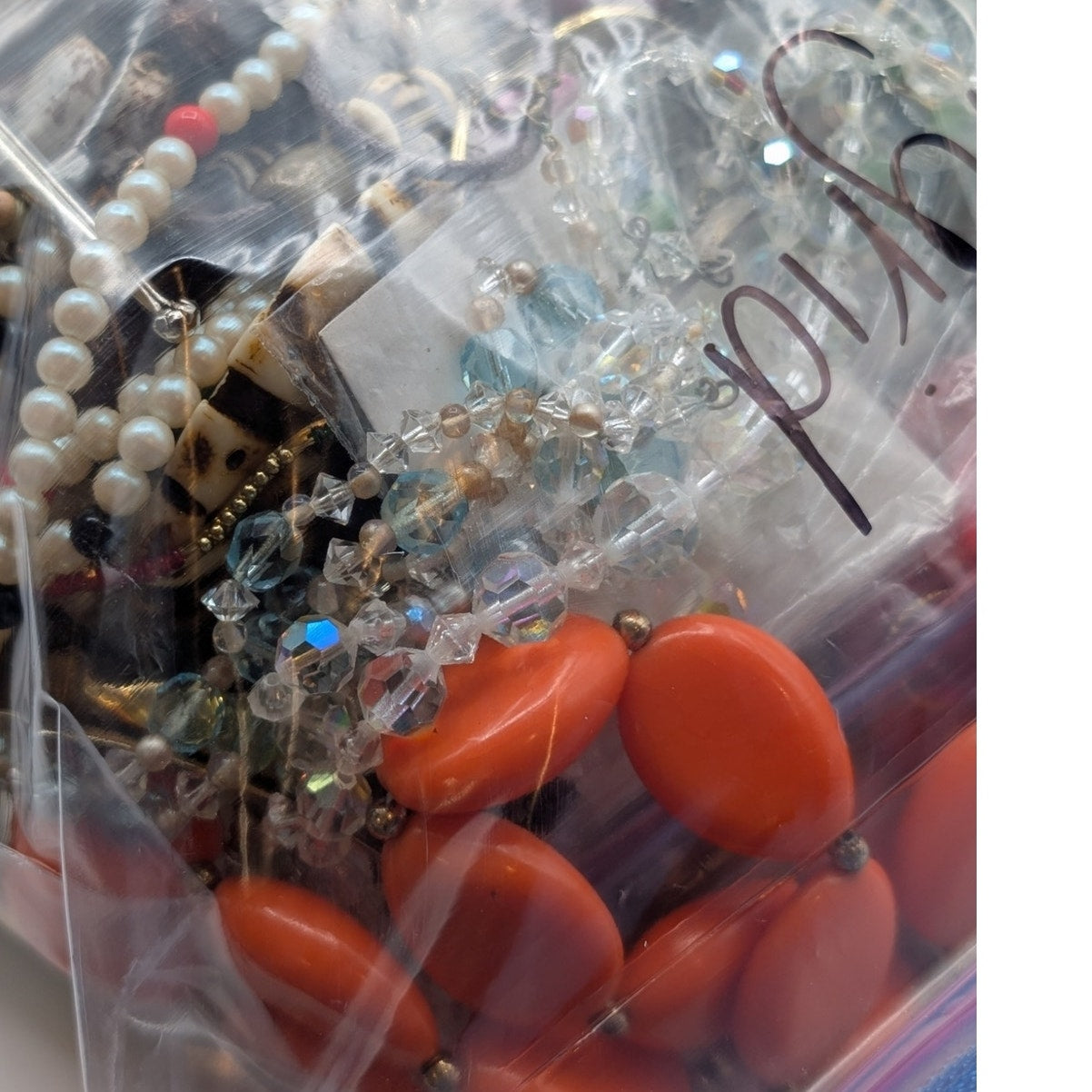 Jewelry Lot Sigrid Repurpose Bag Over 4 Pounds Beads & Possible Wearable Pieces