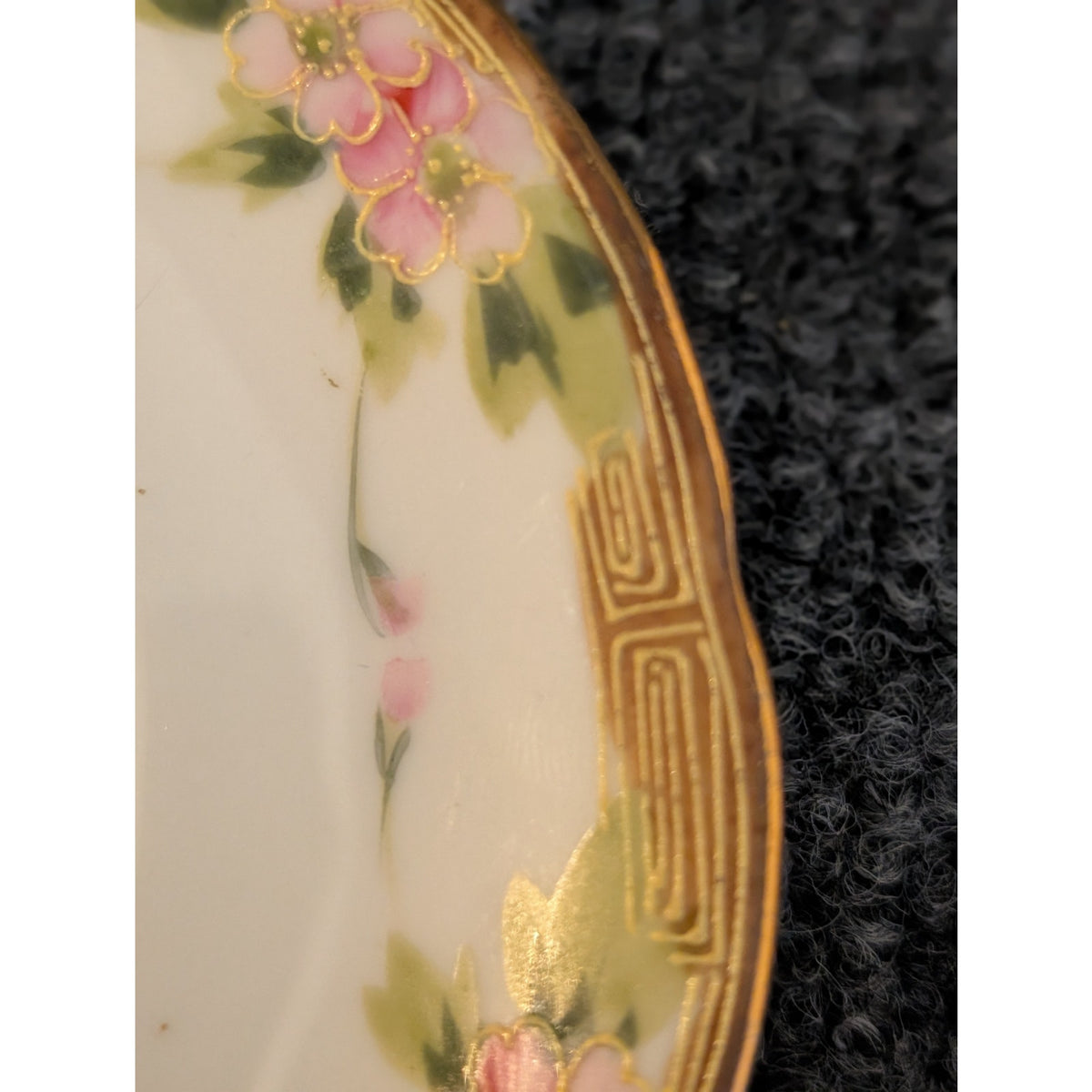 Antique Hand Painted Nippon Chocolate Cup and Saucer Rising Sun Mark
