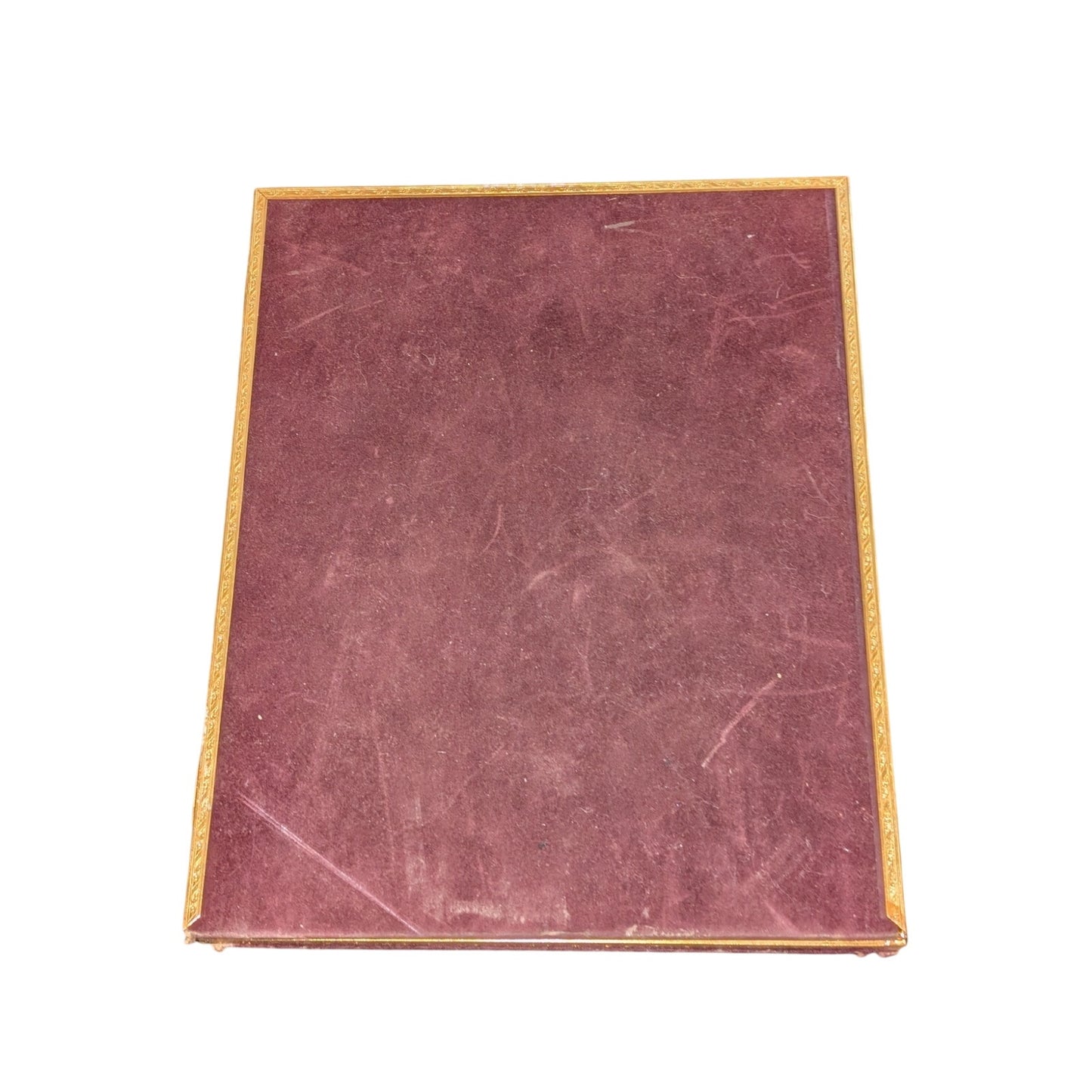 Vintage Art Deco Gold Tone Metal Double 8 X 10 Standing Picture Frame