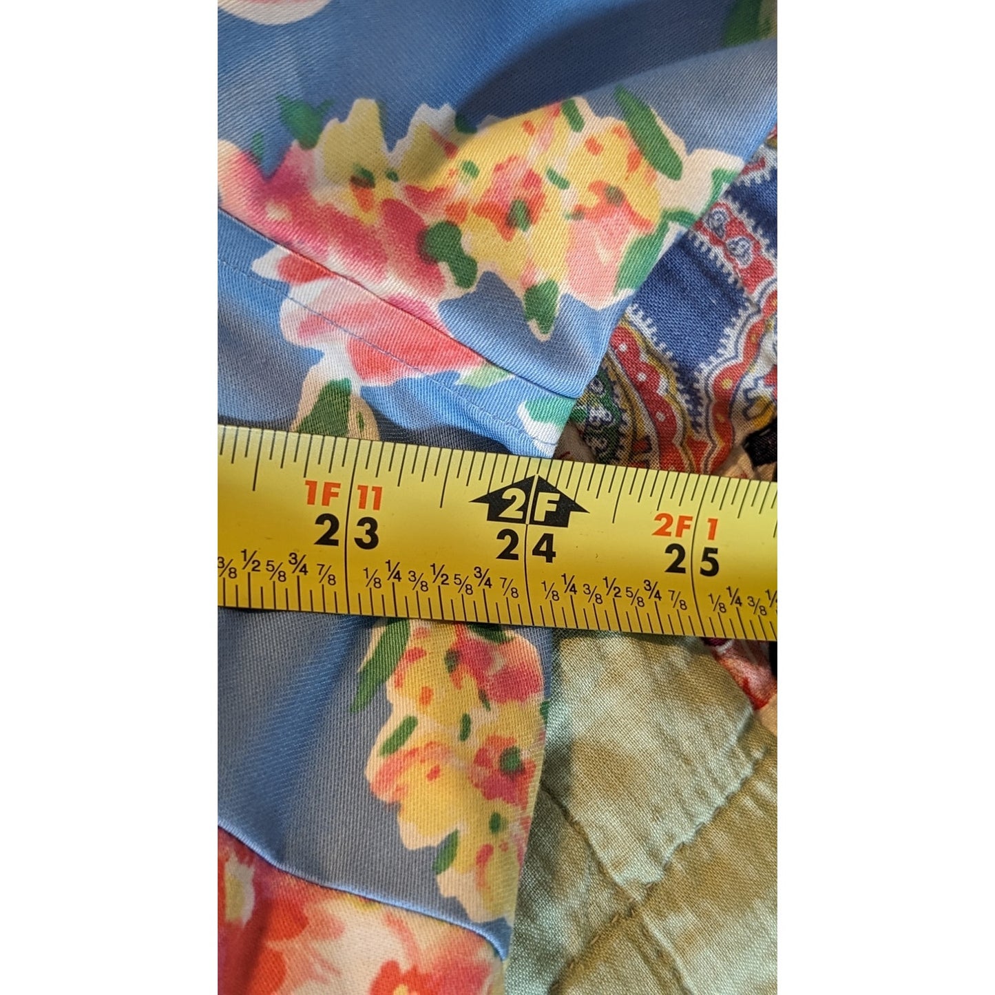 CHAPS No Iron 3/4 Sleeve Button Up Blue Floral Blouse NWOT Womens Sz 1X