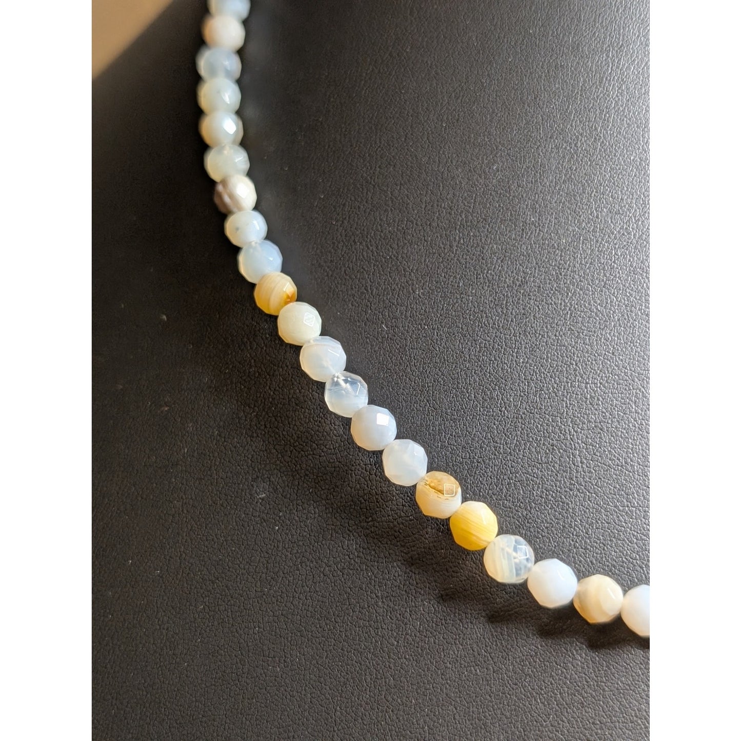 Vintage Jay King DTR Signed Agate Beaded Gemstone 925 Silver 20" Necklace 23.8g