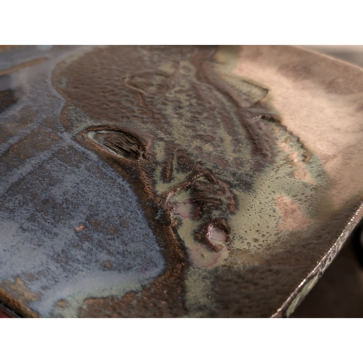 Fish 'Fossil' Textured 9" Plate Pottery