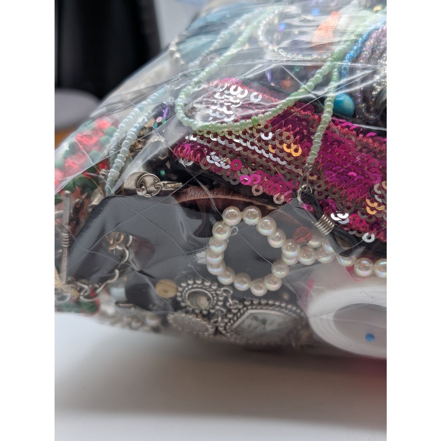 Jewelry Lot Zuri Repurpose Bag Over 4 Pounds Beads & Possible Wearable Pieces