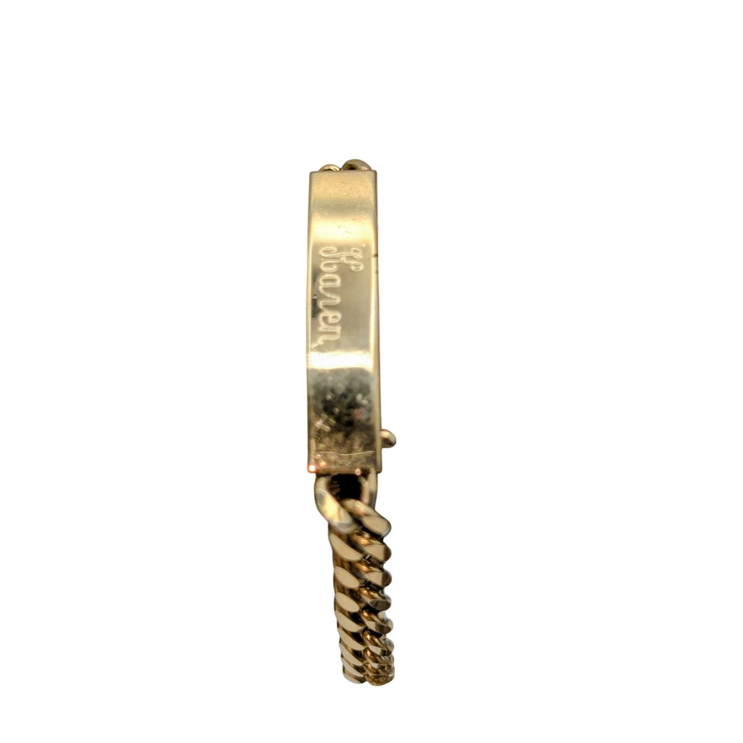 Vintage SPEIDEL Gold Tone ID Bracelet Engraved 'Karen'