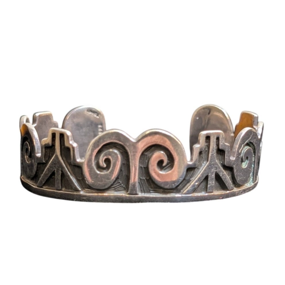 Vintage Taxco TS-95 Sterling Silver 7" Cuff  Bracelet 33.5g