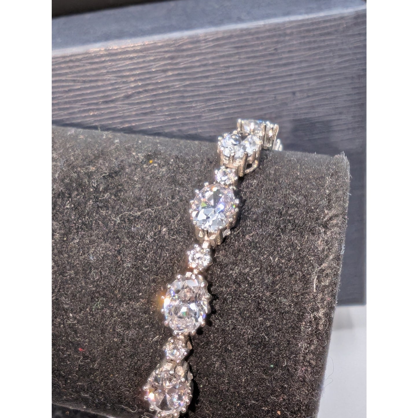 Stauer 925 Sterling Glam Oval & Round Alternating Cubic Zirconia Tennis Bracelet