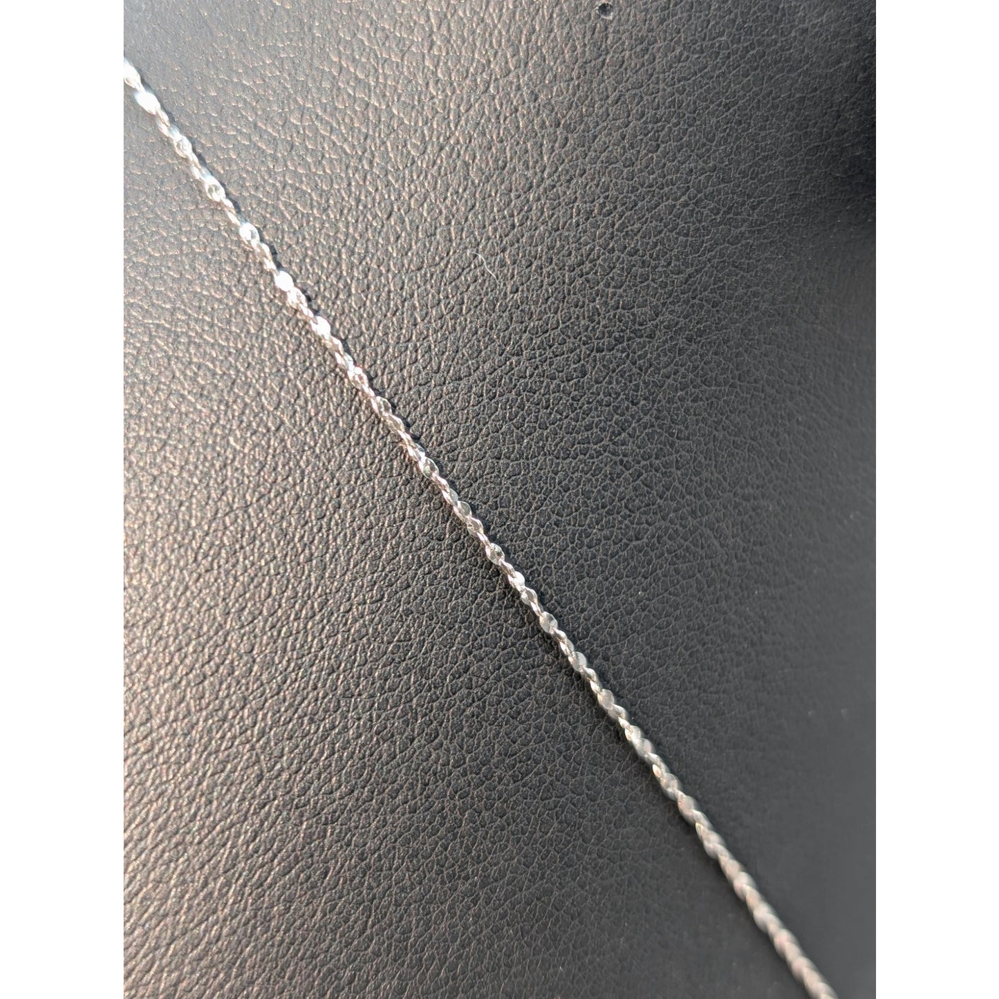 Vtg 925 Sterling Silver Opal White Sapphire Pendant 16" Sparkle Chain Necklace