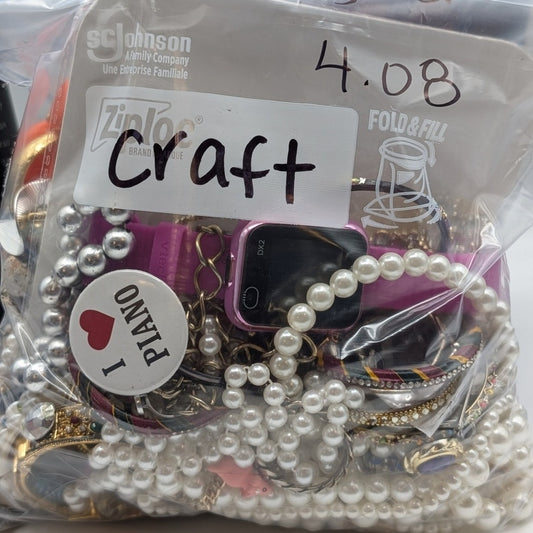 Jewelry Lot Sigrid Repurpose Bag Over 4 Pounds Beads & Possible Wearable Pieces