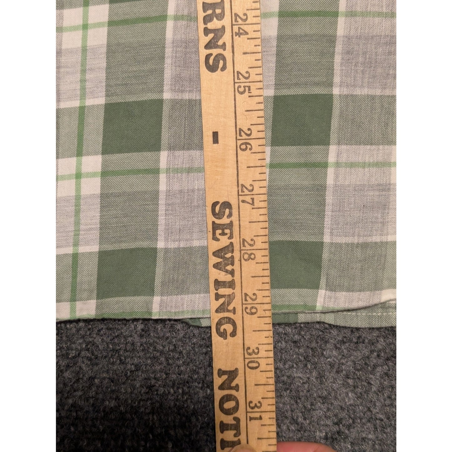 Royal Robbins Green Plaid Short Sleeve Button Up Front Pockets Mens' L Shirt