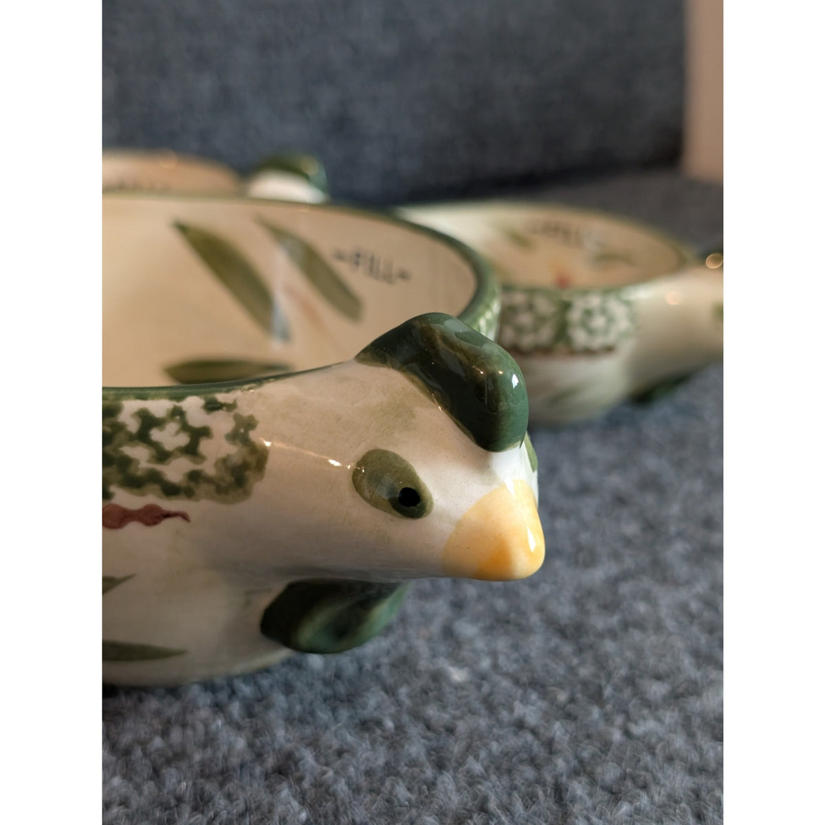 Three Piece Green Hen Nesting Measuring Cups