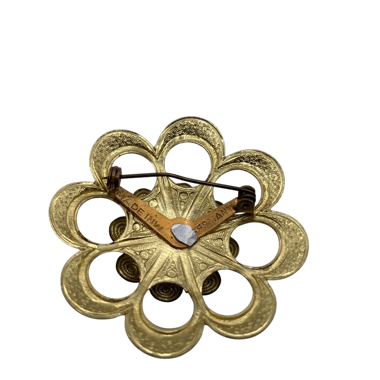 Vintage Gilded Filigree Three Piece Brooch Lot