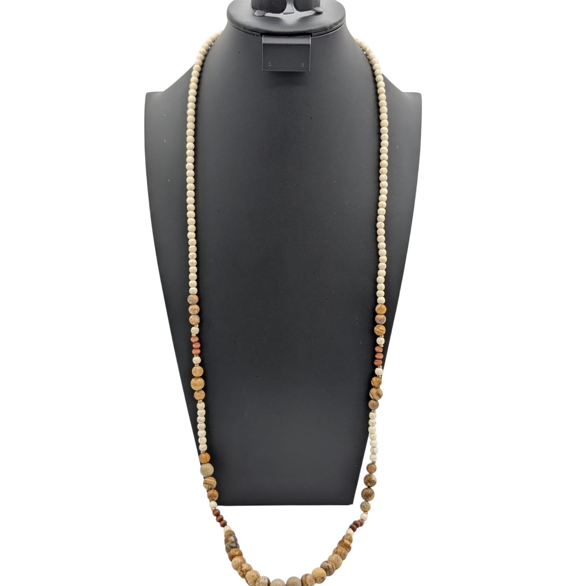 Jasper Stone Bead 42" Necklace