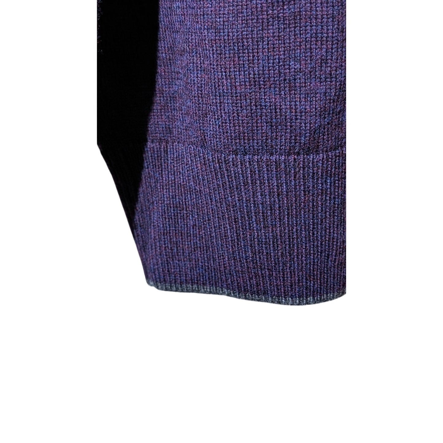 Raffi The Palmer Wineberry Merino Quarter Zip Mock Neck Sweater Mens Sz XL