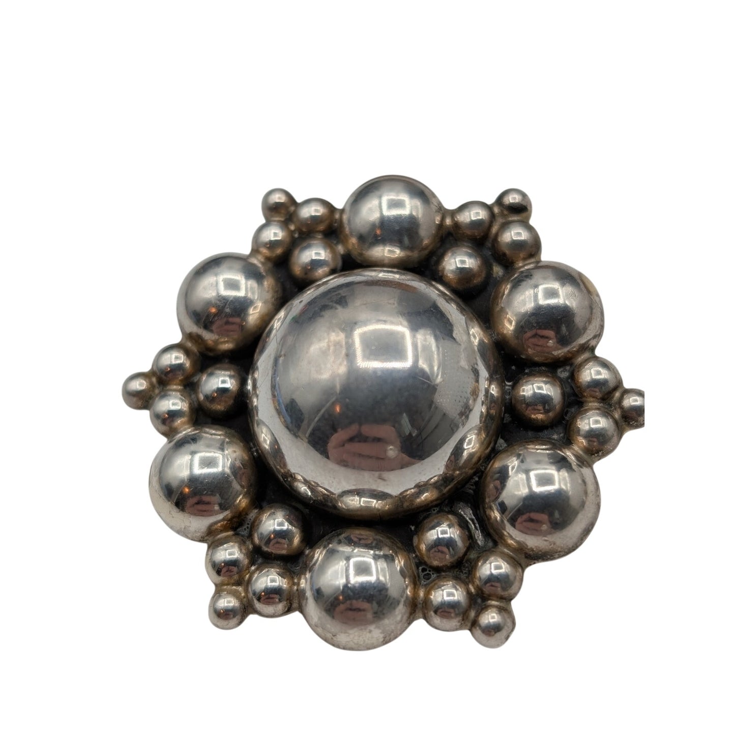 Single Vintage Carsi Sterling Silver Clip On Bubbles Design Earring TC-57