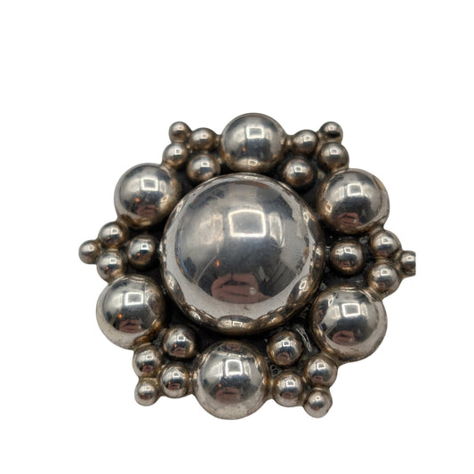 Single Vintage Carsi Sterling Silver Clip On Bubbles Design Earring TC-57