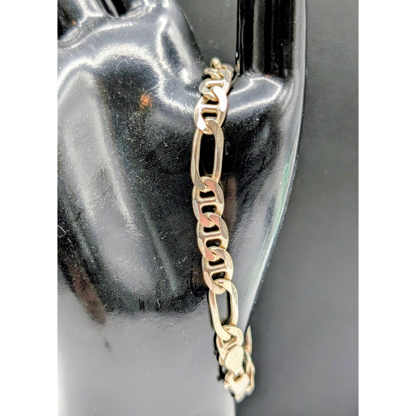 Italian 925 Sterling Silver Long Mariner Link Lobster Clasp Chain Bracelet