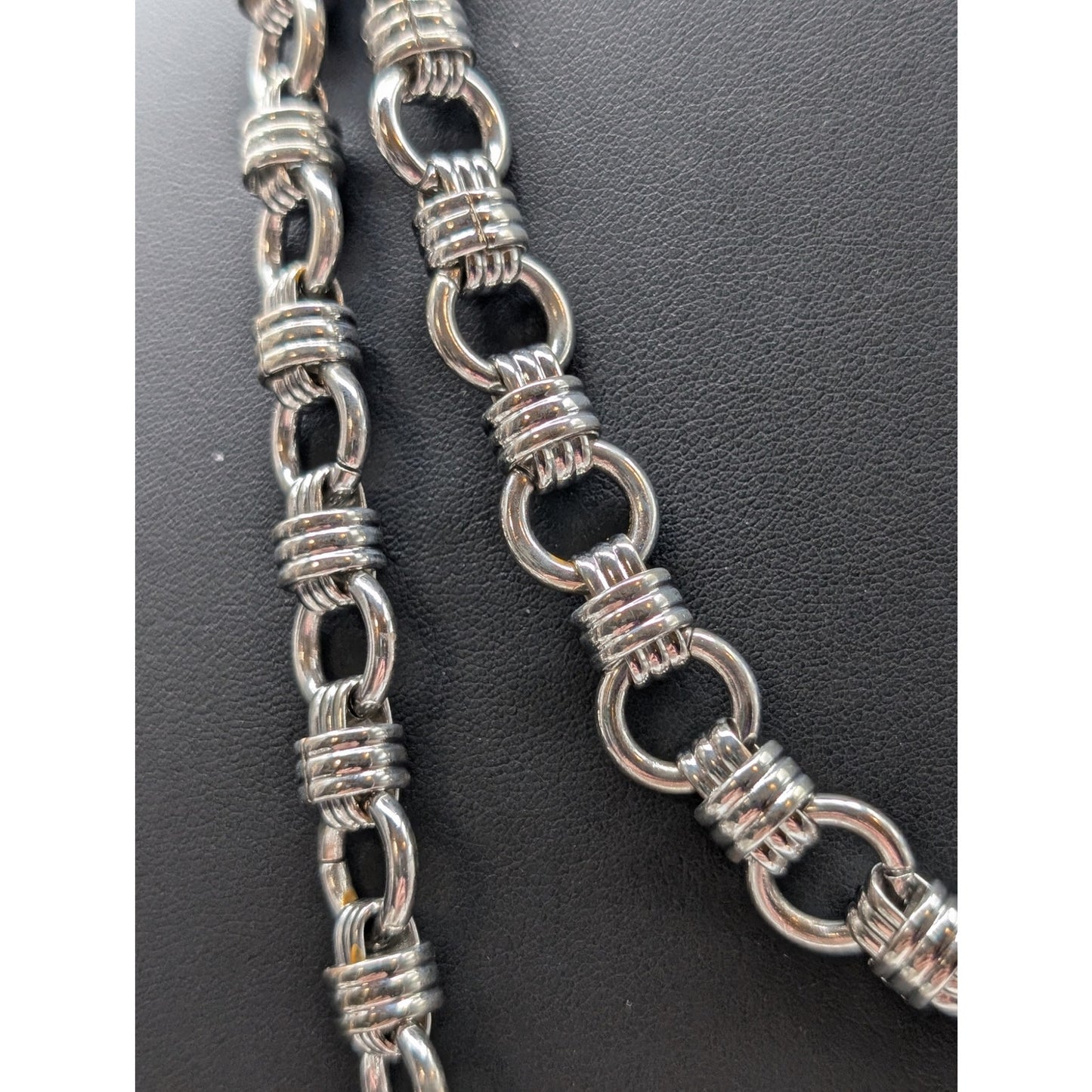 Silver Tone Heavy Chain Link 54" Necklace