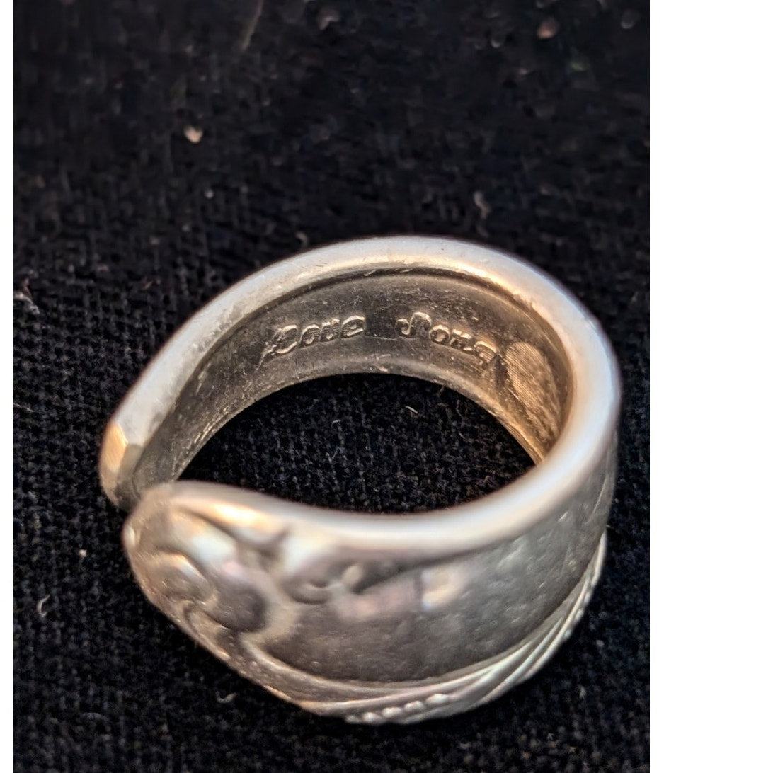 Vintage 1950 'Love Song' Spoon Open Ring Size 6.75