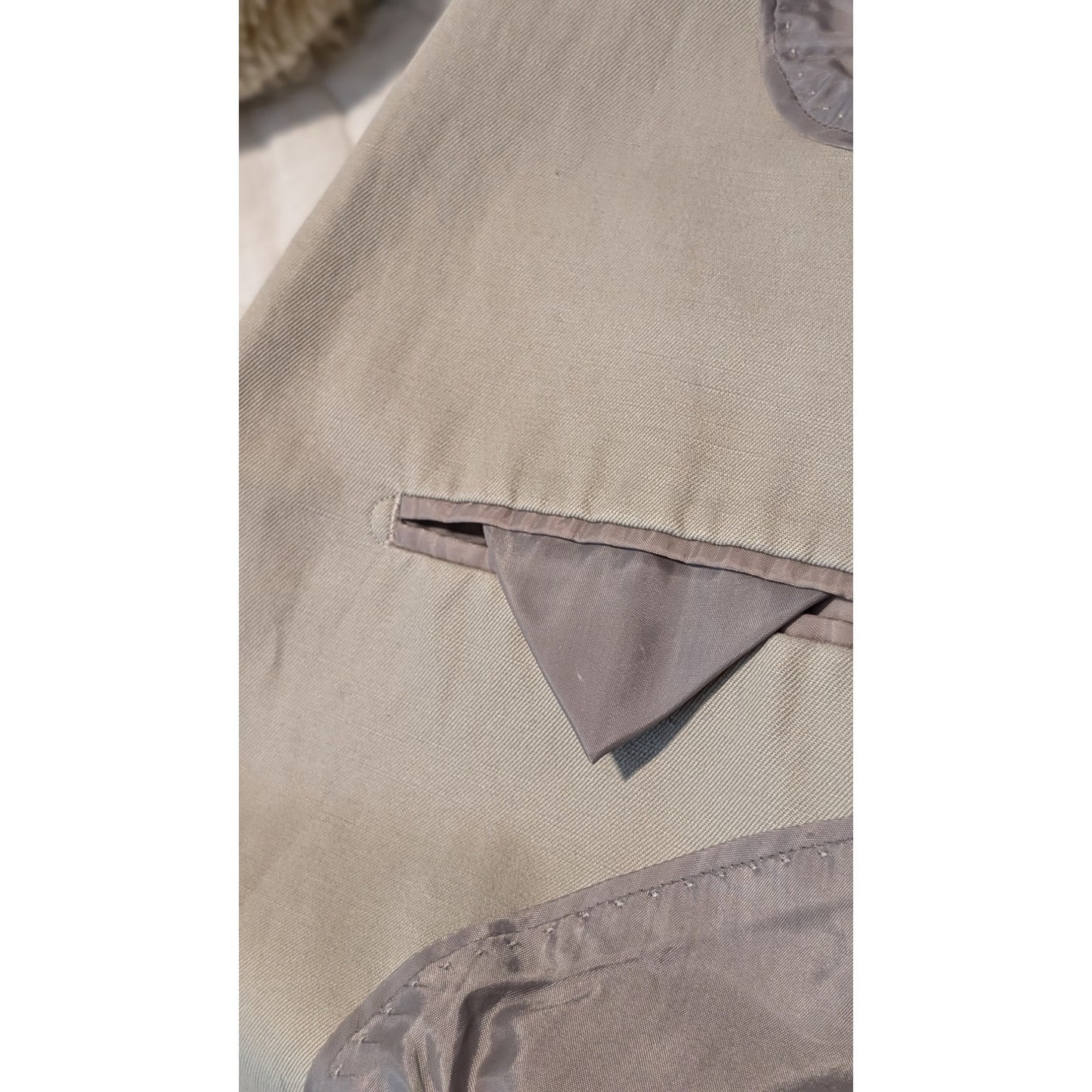 Banana Republic Men's Made in Egypt Tan Cotton Linen Blend Sports Coat Size 38R