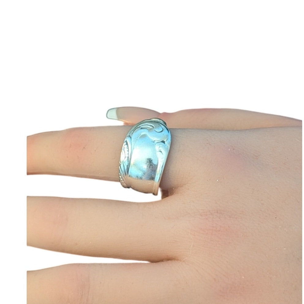Vintage 1950 'Love Song' Spoon Open Ring Size 6.75