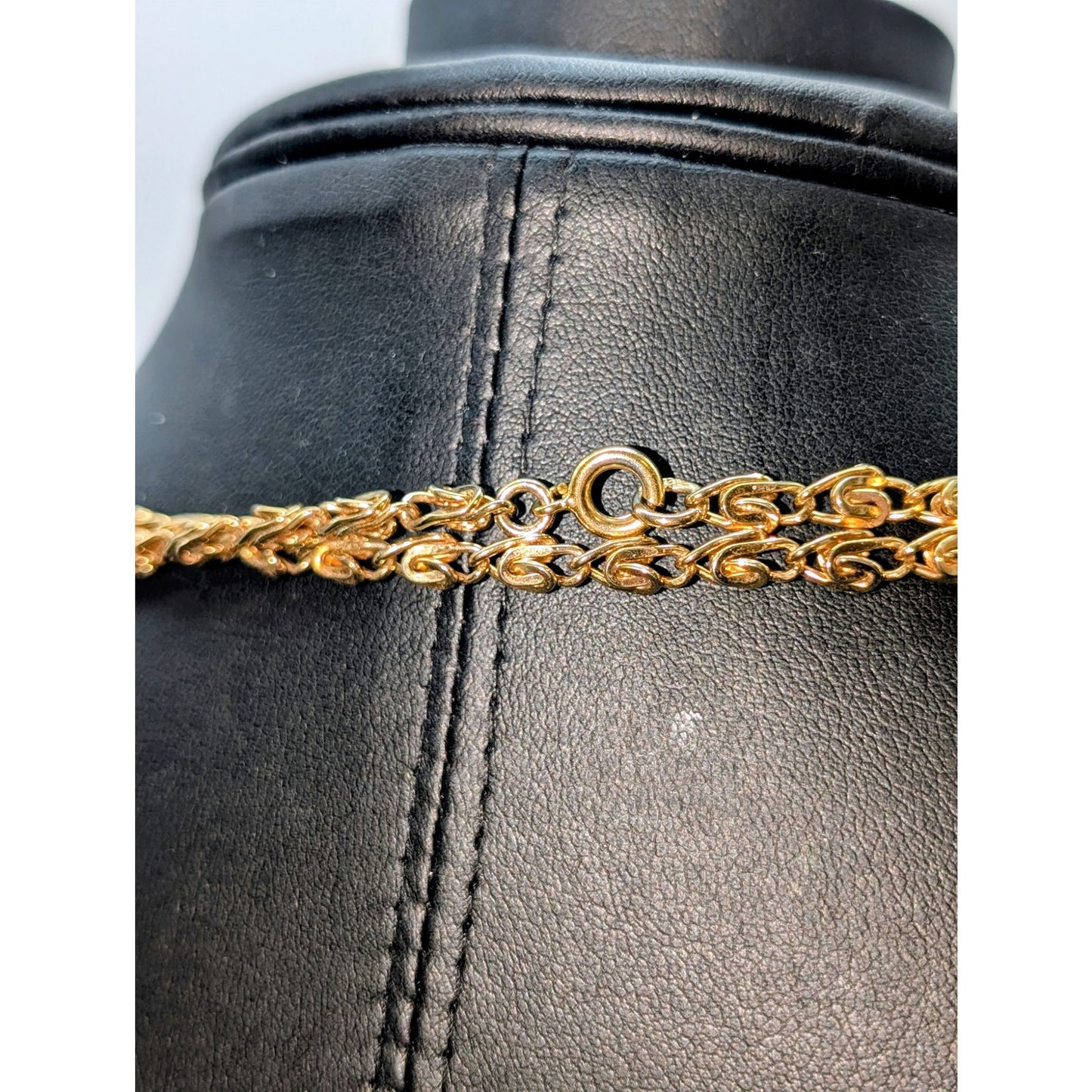 Vintage Approximately 4mm Fancy Gold Tone Chain Link 60" Necklace