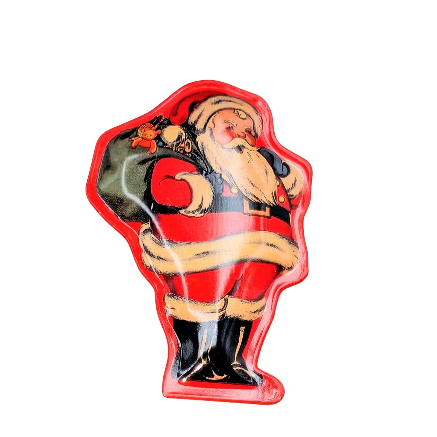 Vintage Hallmark Metal Old-Fashioned Christmas Holiday  Santa 2.75" Pin