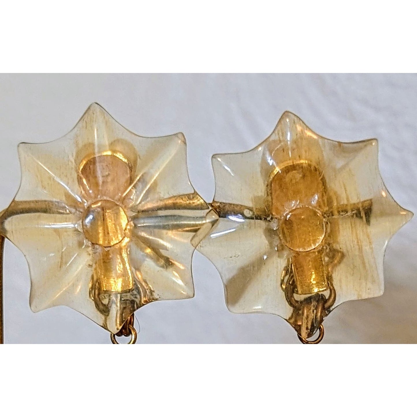 Signed Stephen Dweck Sterling Flower Bronze Pearl Mother of Pearl Earrings