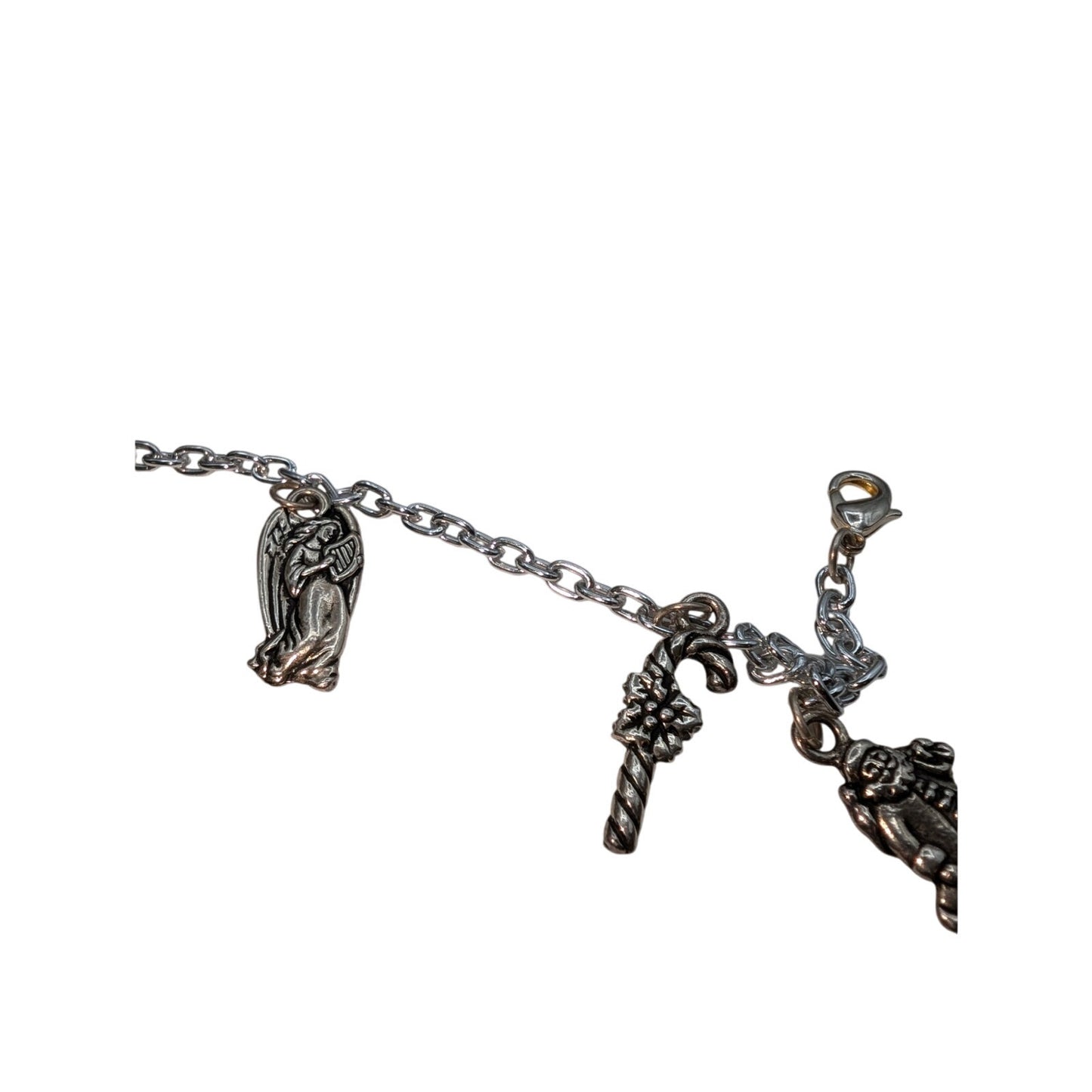 Silver Tone Christmas Charm Bracelet