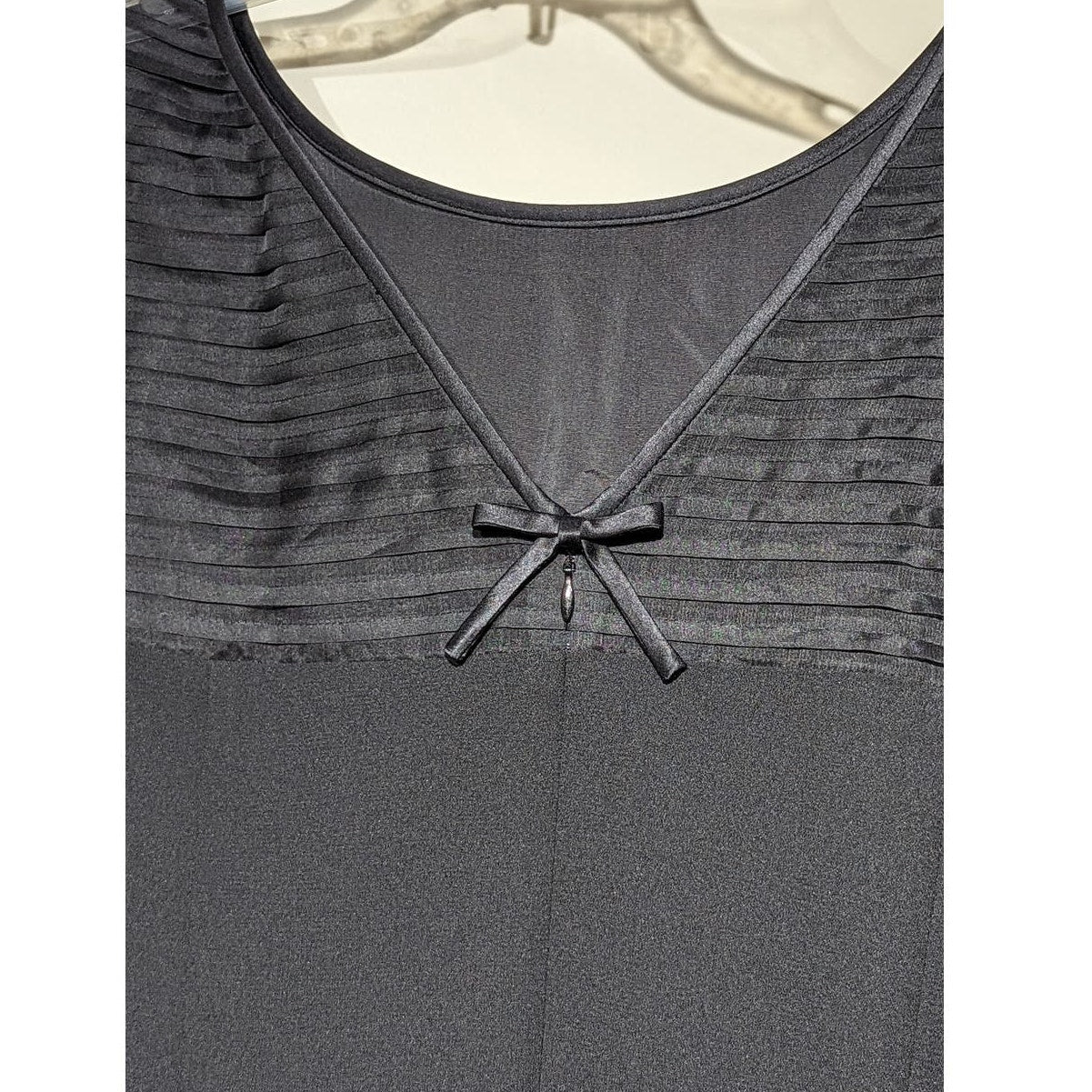 Talbots NWT Maxi Length Black Formal Dress With Sheer Short Sleeves Womens Sz 16