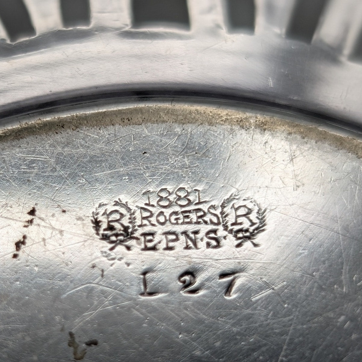 Vintage Rogers Silverplate Cut Out Etched Design Plate