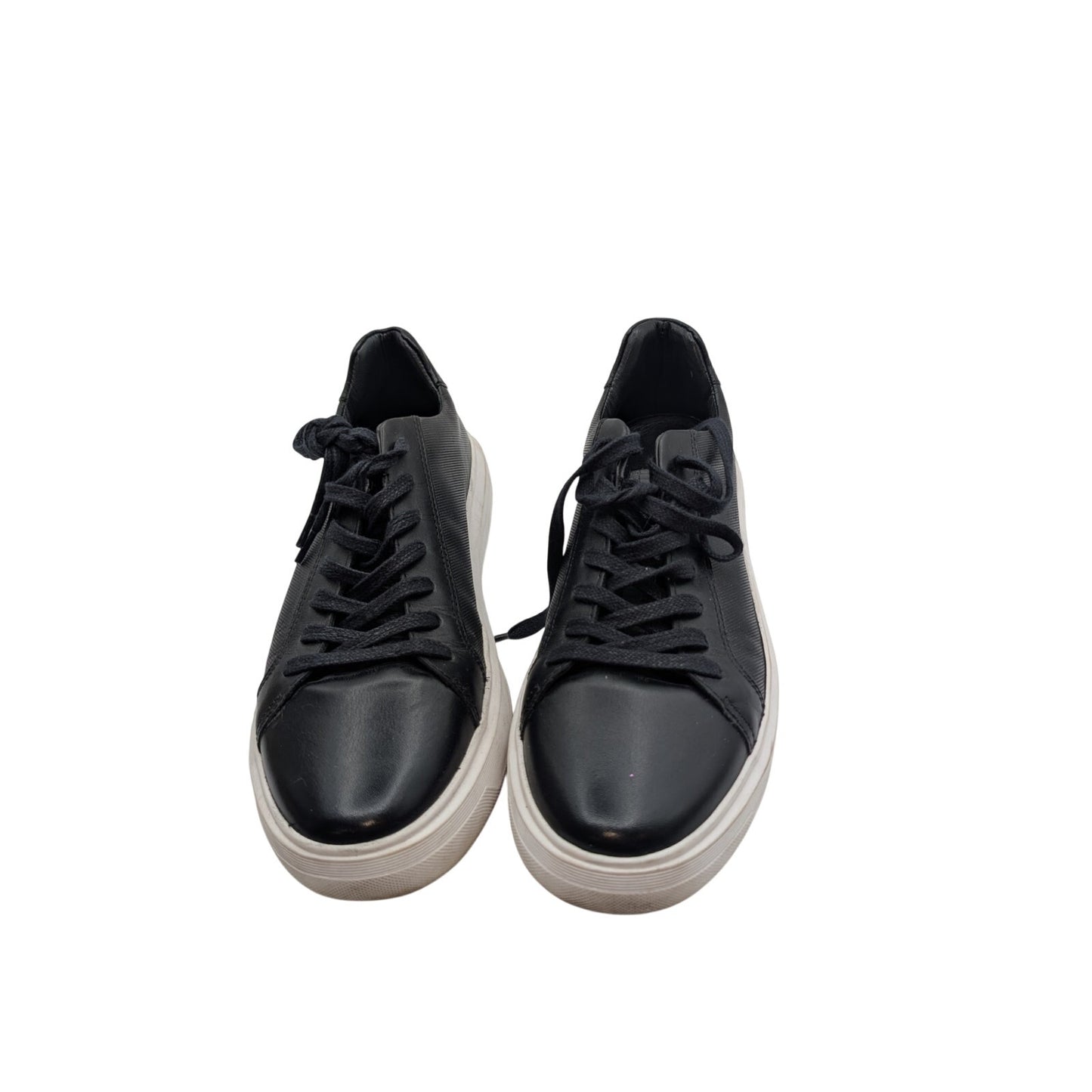 Saks Fifth Avenue Made in Brazil Black Leather Sneakers Size 10.5 M