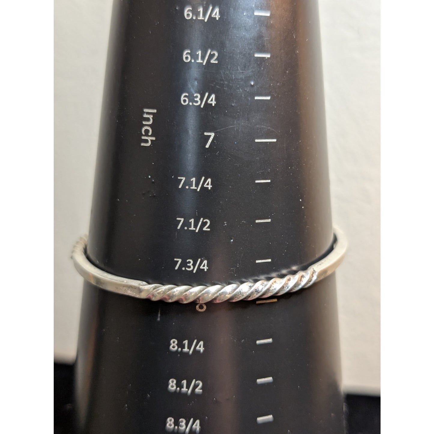 Taxco Mexico Straight & Twisted Sterling Silver Stacking Bangle Bracelet