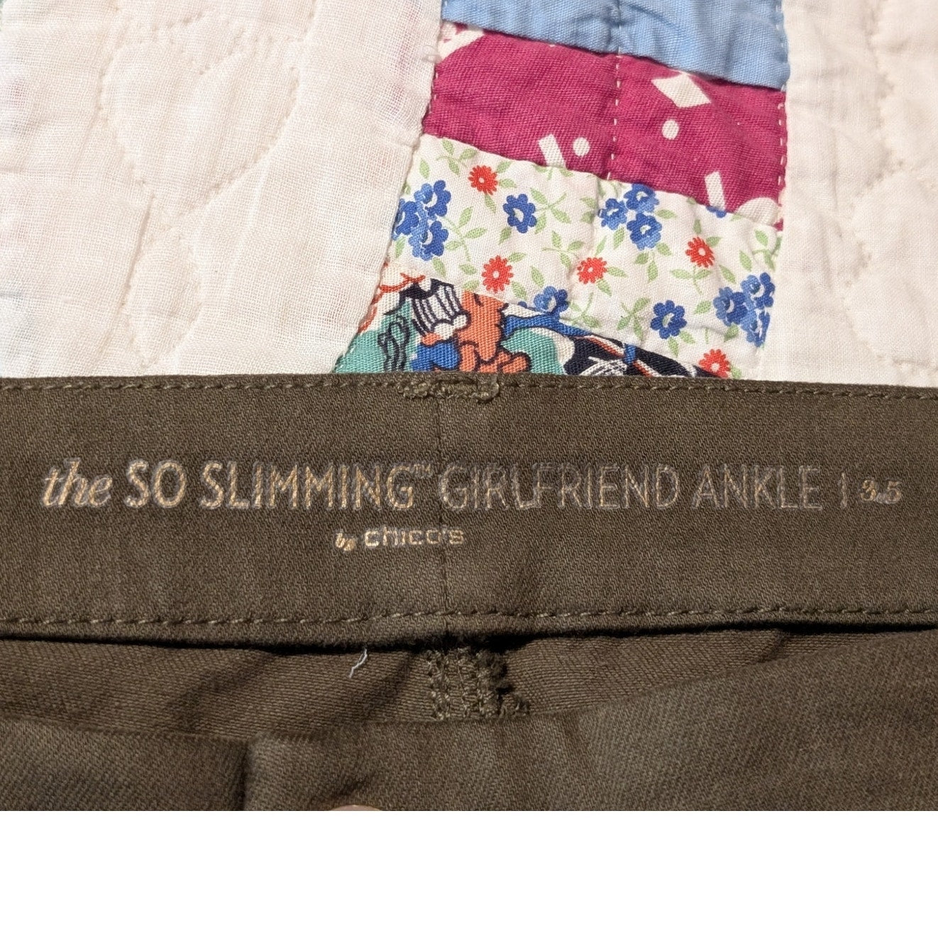 Chico's So Slimming Girlfriend Ankle Dark Olive Jean Chico's Size 3.5 (US 18)