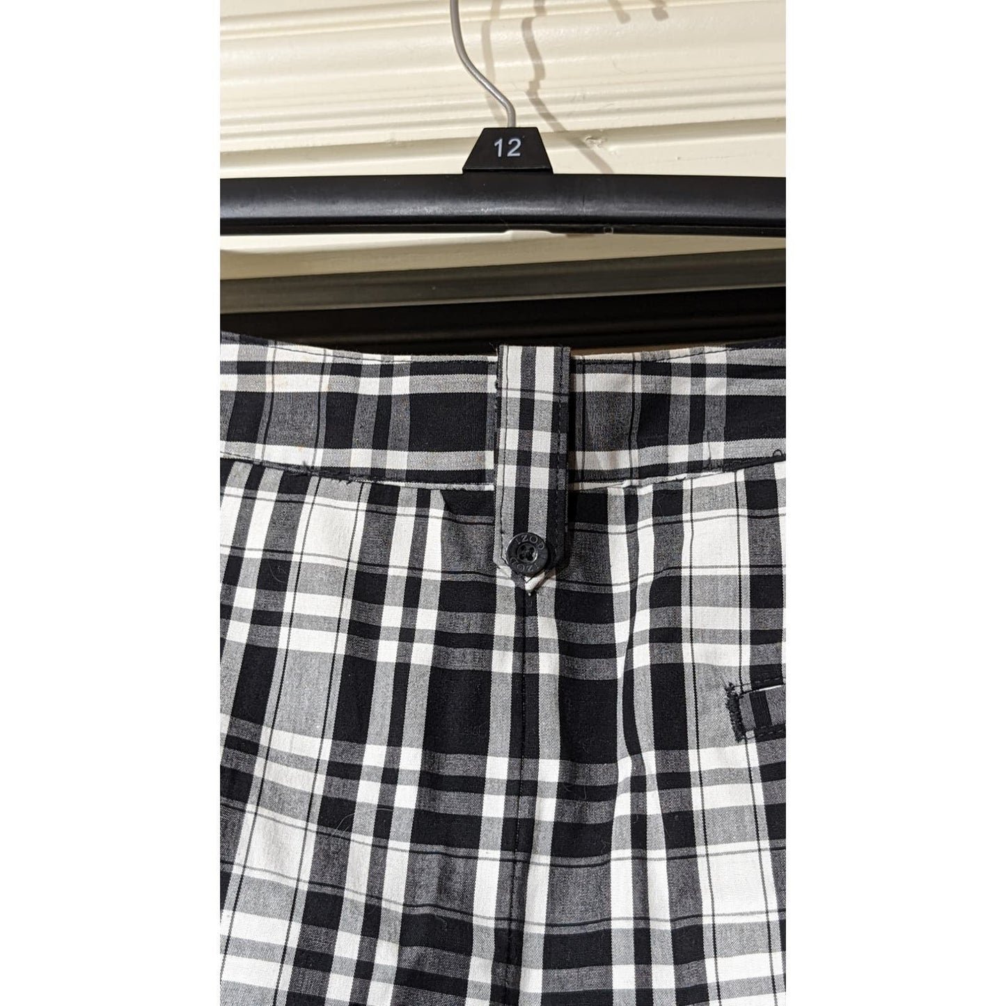 IZOD PerformX Black White Plaid Golf Tennis Stretch Skort Womens Sz 10