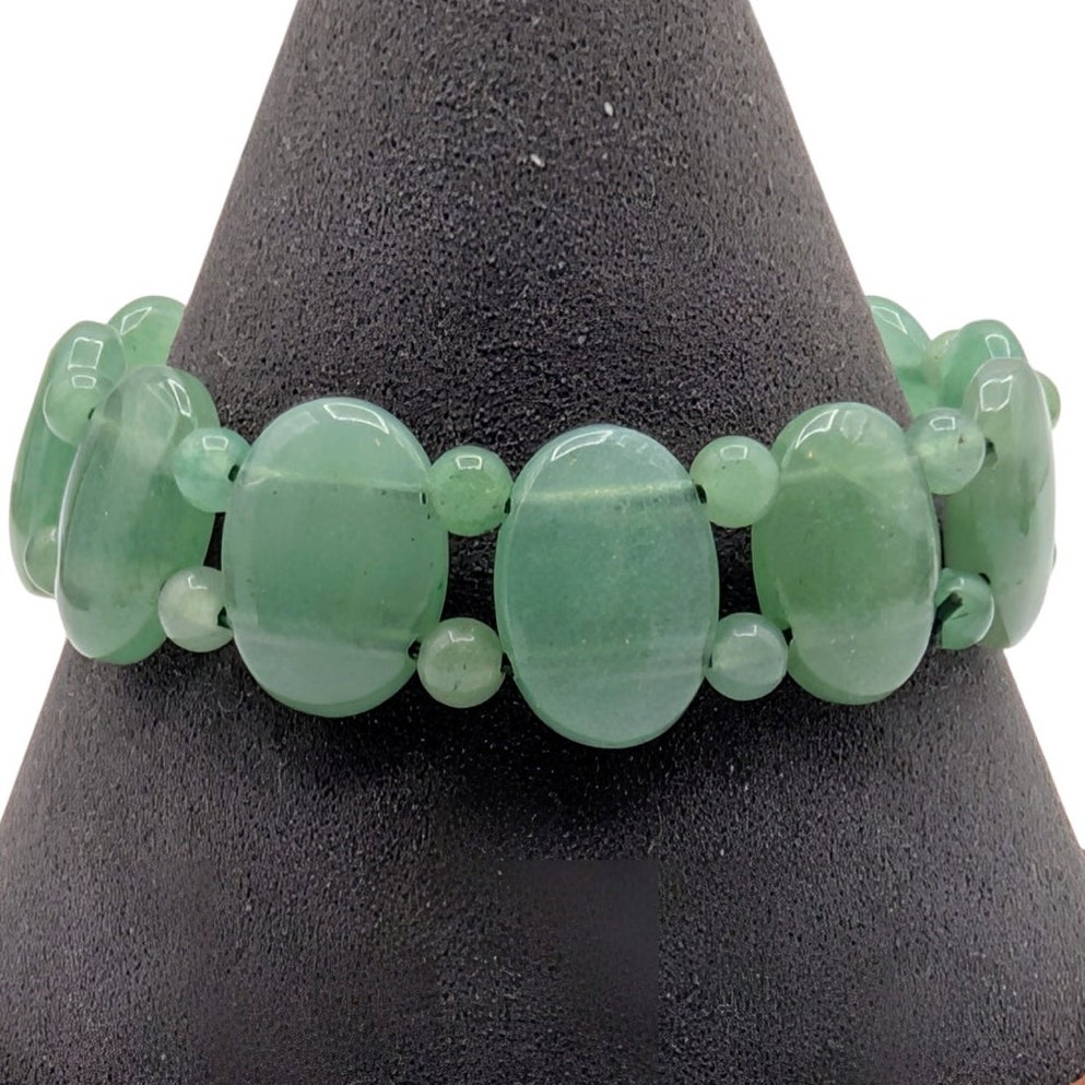 Green Stone Stretch Bracelet