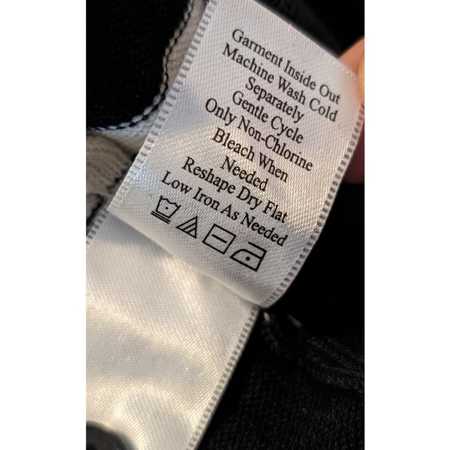 Coldwater Creek Black Cream Gray Plaid 3/4 Length Sleeve Cardigan Womens Sz L