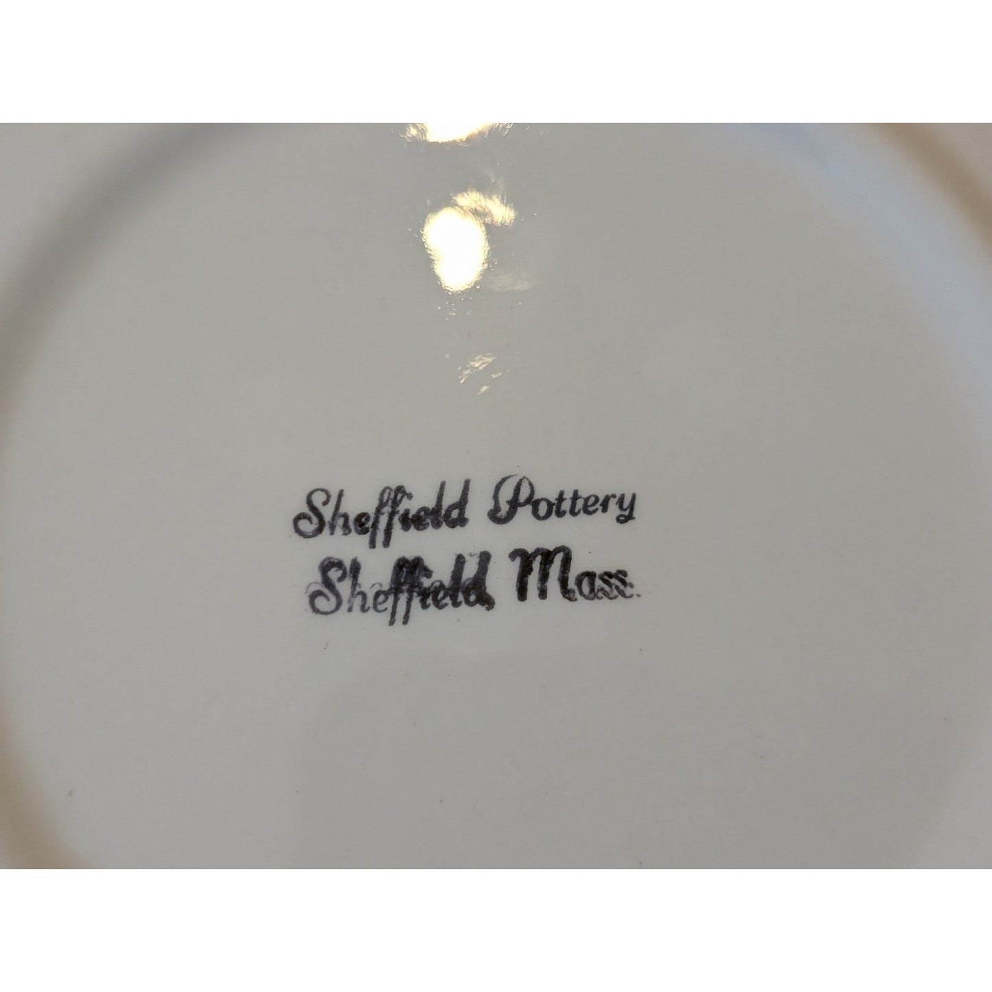Vintage Sheffield Pottery Sheffield Massachusetts Bird Plate