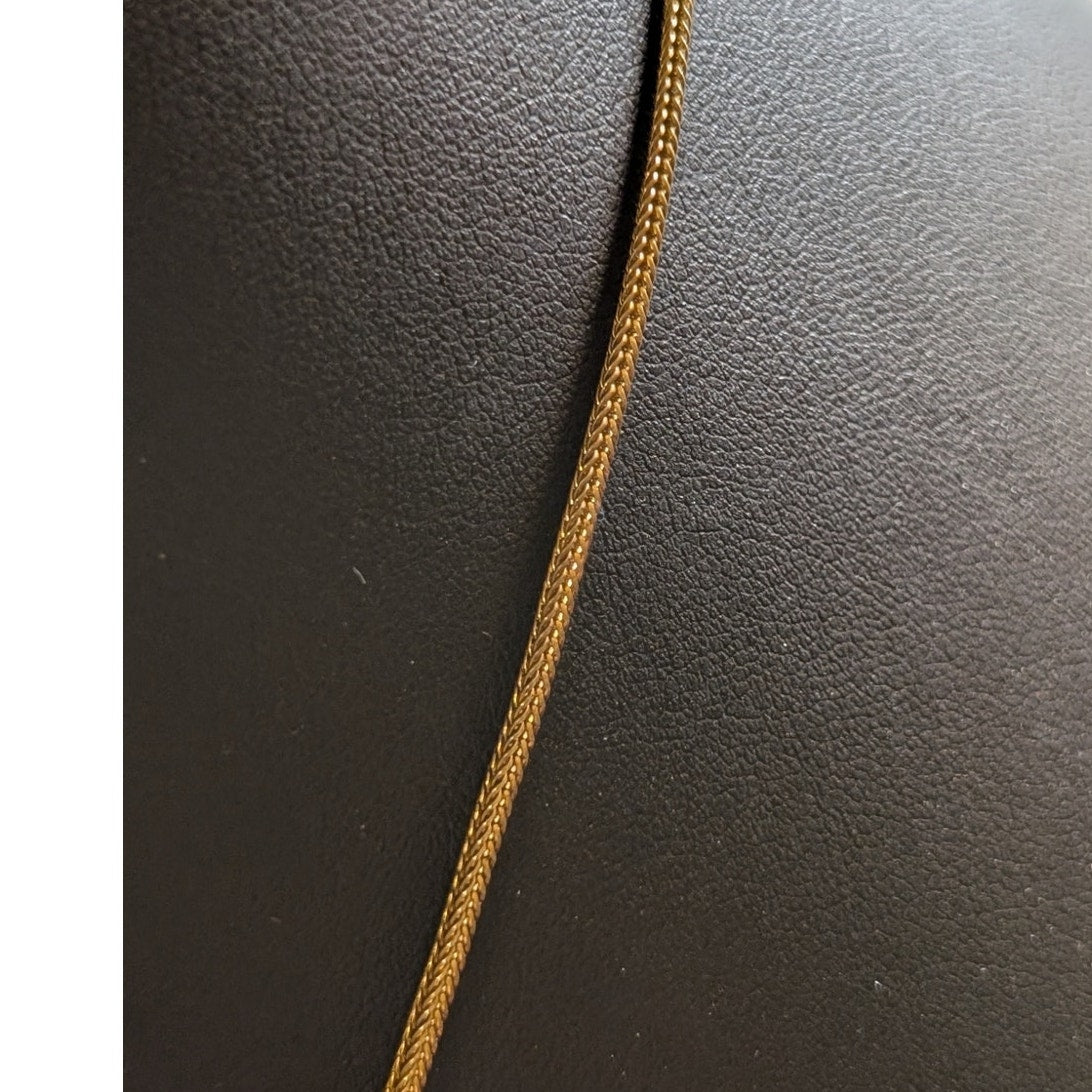 Vintage Gold Tone Cage Flower Tassel Pendant Gold Tone Chain Necklace