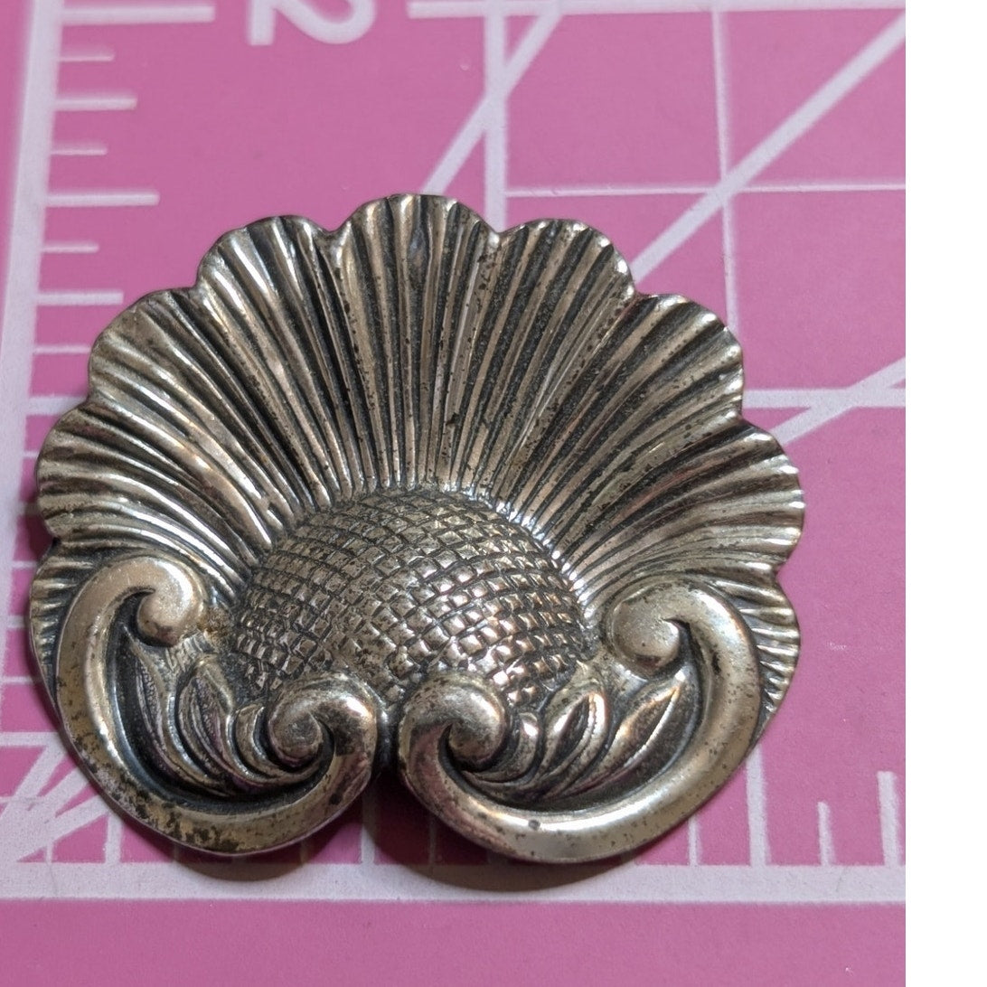 Vintage 1946 Sterling by Jewel Art Flower Brooch