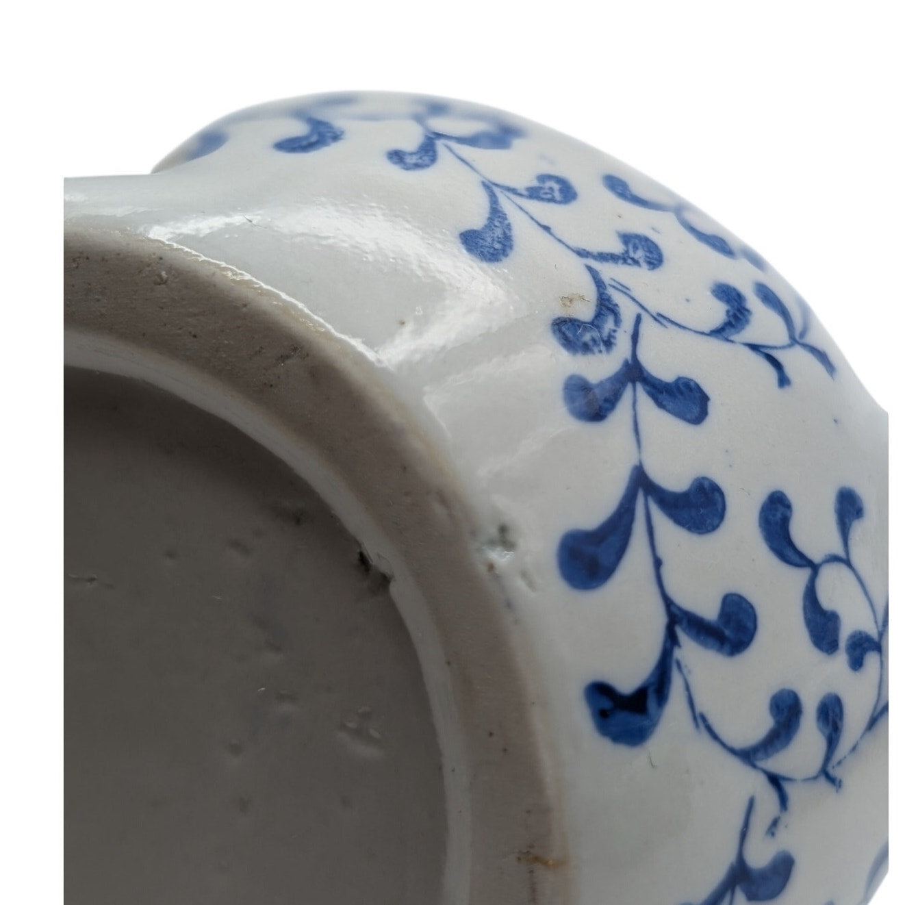 Vintage Blue White Lidded Bunny Trinket Box