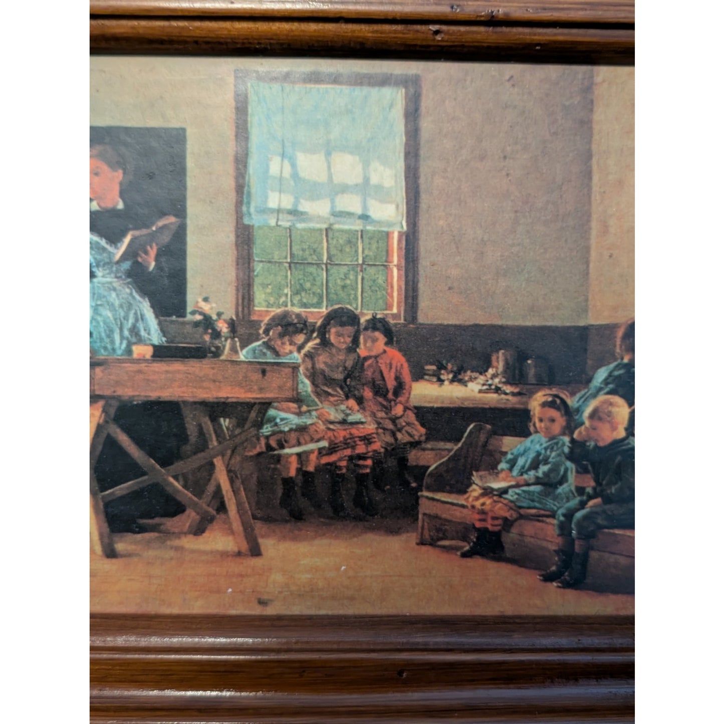 Vintage Winslow Homer (1871) The Country School Wood Framed Print Art