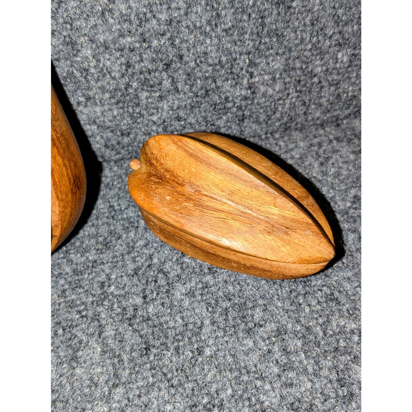 Vintage 1960s MCM 14-Piece Hand-Carved Monkey Pod Wooden Fruit Leaf Bowl Plate