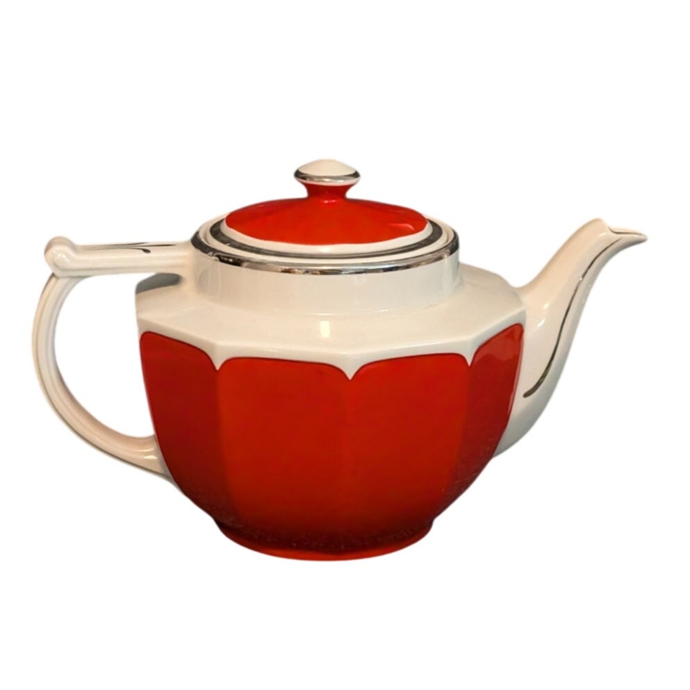 Vtg MCM Hall's Superior Quality Kitchenware Coffee Teapot USA Made
