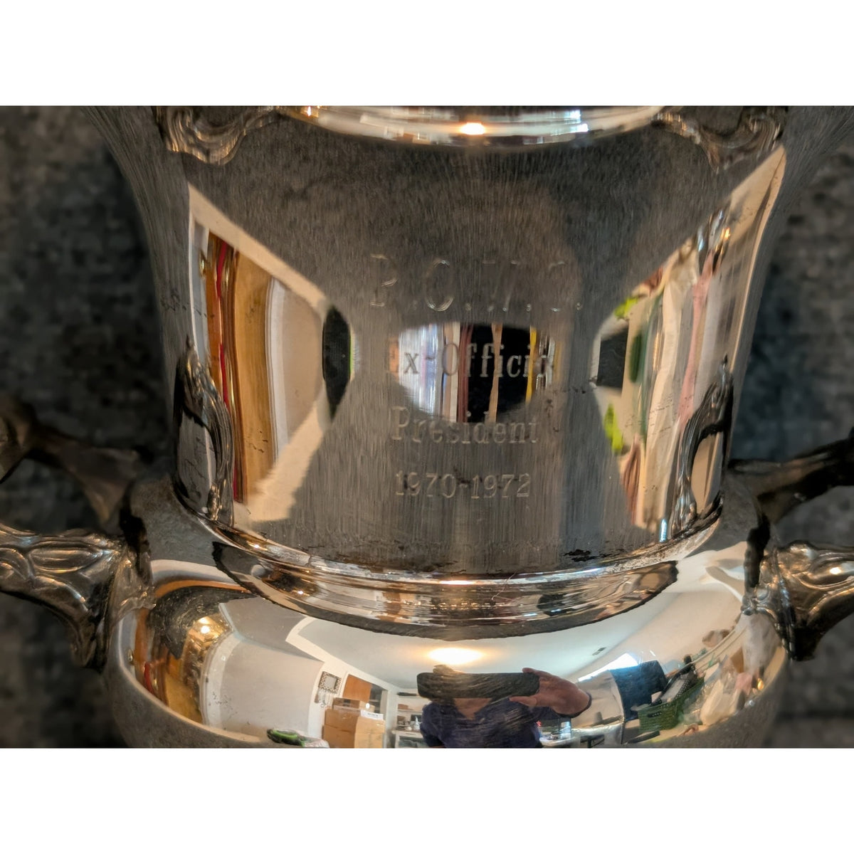 Vintage Sheridan Silverplate Trophy Champagne Wine Chiller Ornate Ice Bucket