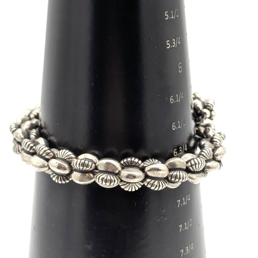 Alex and Ani Calypso Vintage Sixty-Six  Silver Tone Biker One Size Wrap Bracelet